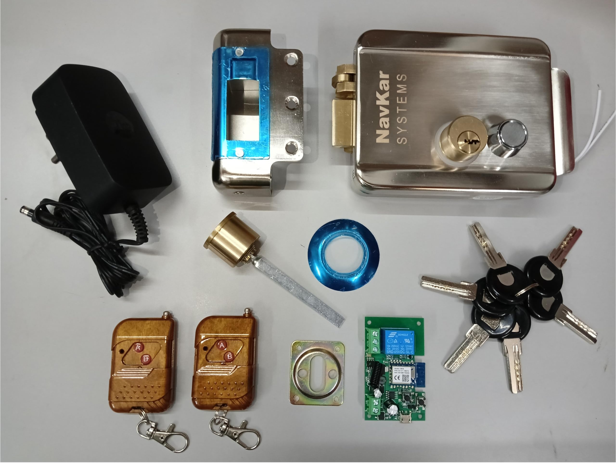 Navkar Systems Secure Metal Electronic Door Lock with WiFi Controller Main Gate Lock with 2 Remote | Heavy Duty Lock | Suitable for SS Steel MS Aluminium Wooden Gates | Mobile App Remote Key Based (B0D69TNRLH) Amazon Price History, Amazon Price Tracker