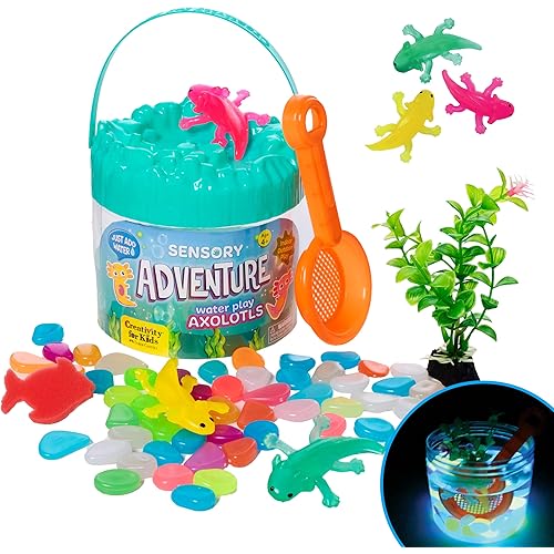 Creativity for Kids Sensory Adventure Axolotls Kit | Dig, Squish & Explore with Sensory Sand & Bug Toys | Scoop, Pinch & Play with Fine Motor Tools | Mess-Free, Screen-Free Activity for Kids (Ages 4+)