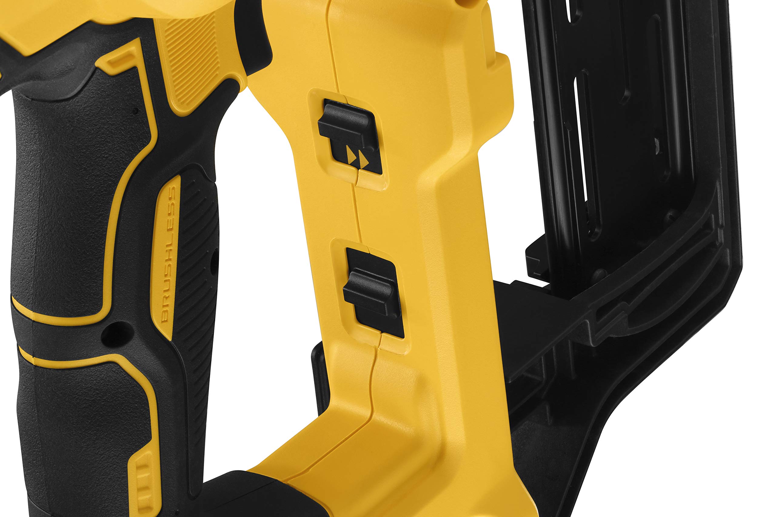 DeWalt DCFS950P2 - QW - Grapadora de Cercas sin escobillas XR 18V con 2 baterías Li - Ion 5Ah para Grapas galvanizadas G12 de 3,7mm diámetro y 50mm Largo. Incluye maletín, 90 W, 18 V, Amarillo