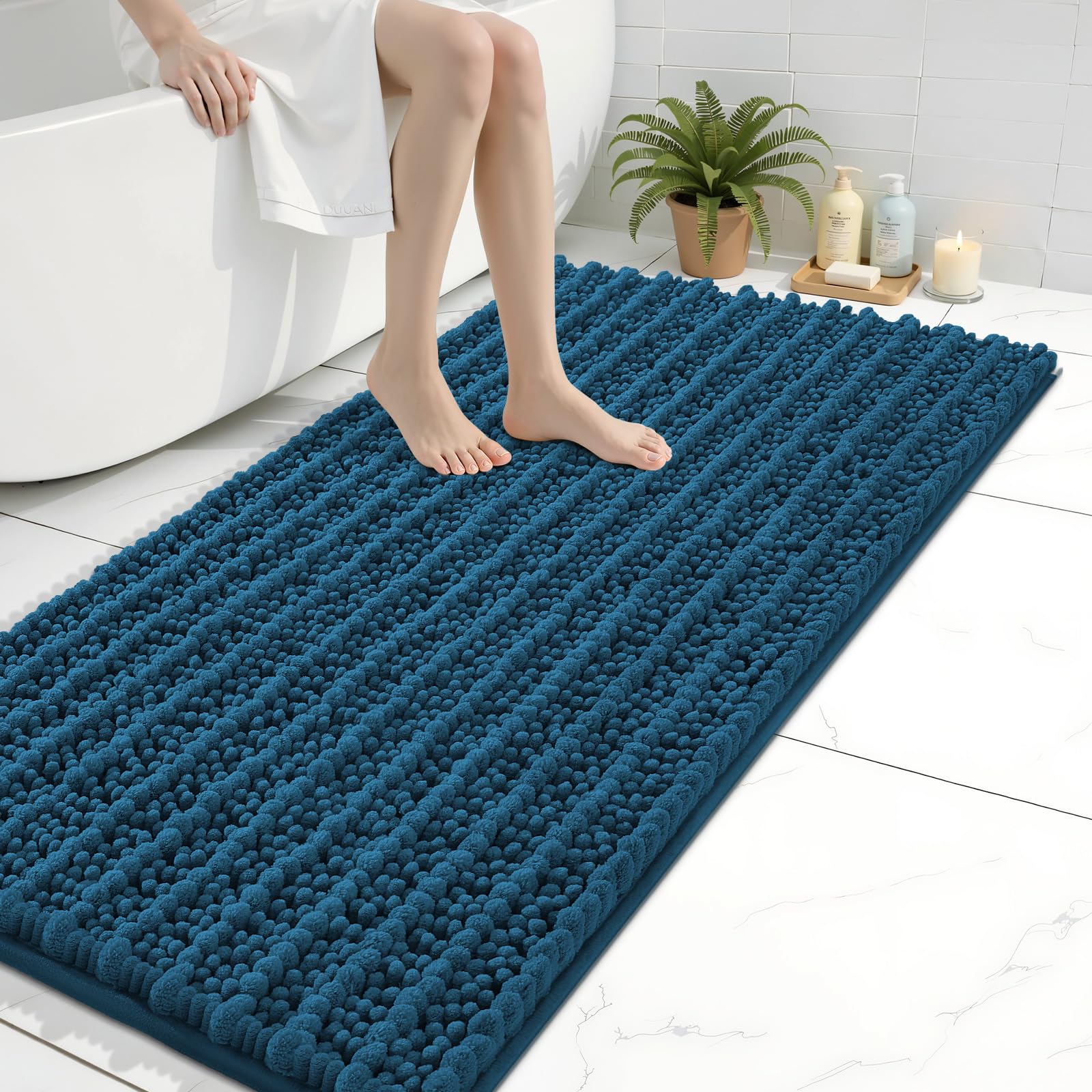 Arotive Bathroom Rugs Mat 44x24, Soft Absorbent Chenille Shaggy Bath Mat