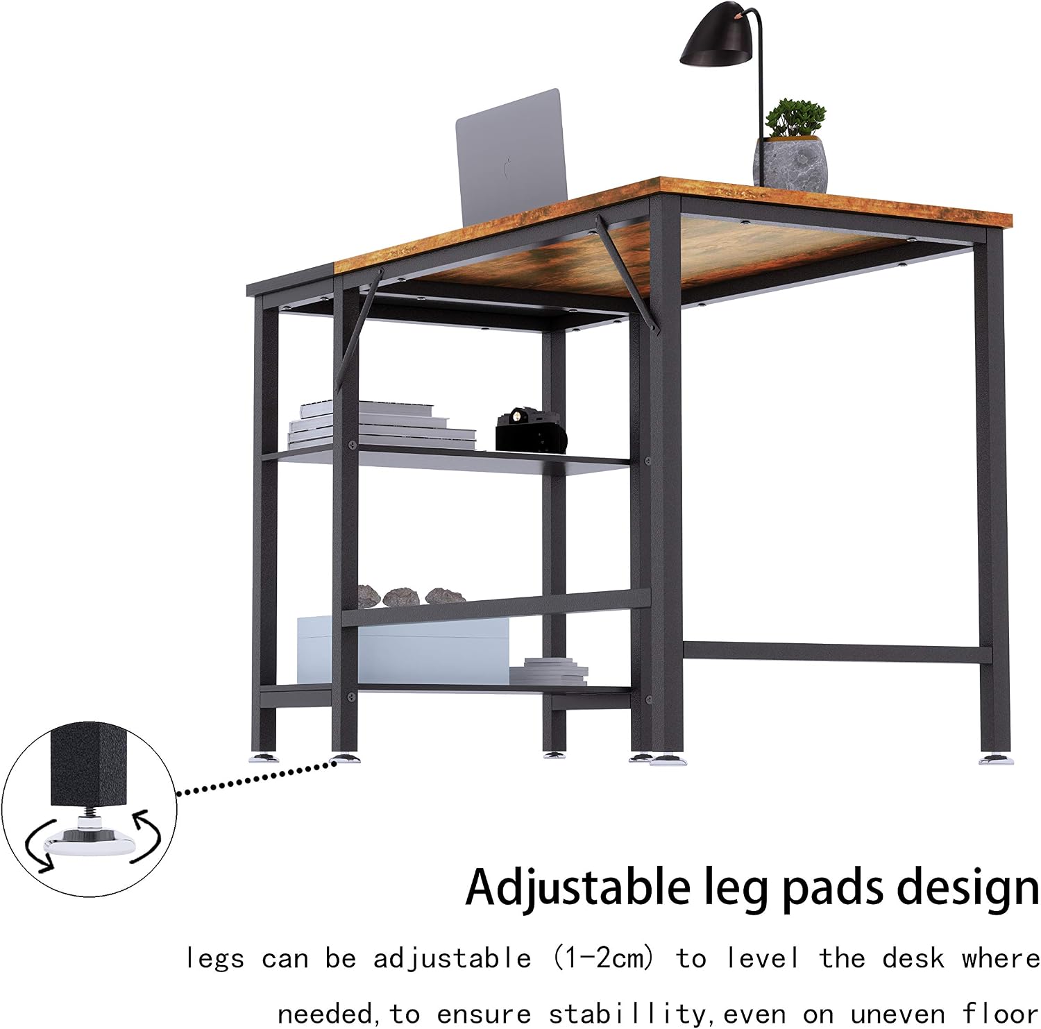 Tech Deals 🔥 Extra Mile Computer Desk with Storage Shelves,47 Inch Small Desk Study Writing Table for Home, Office, Study Room, Bedroom,Vintage Rustic Brown and Black Black Friday - 40% OFF Extra Mile Computer Desk with Storage Shelves,47 Inch Small Desk Study Writing Table for Home, Office, Study Room, Bedroom,Vintage Rustic Brown and Black