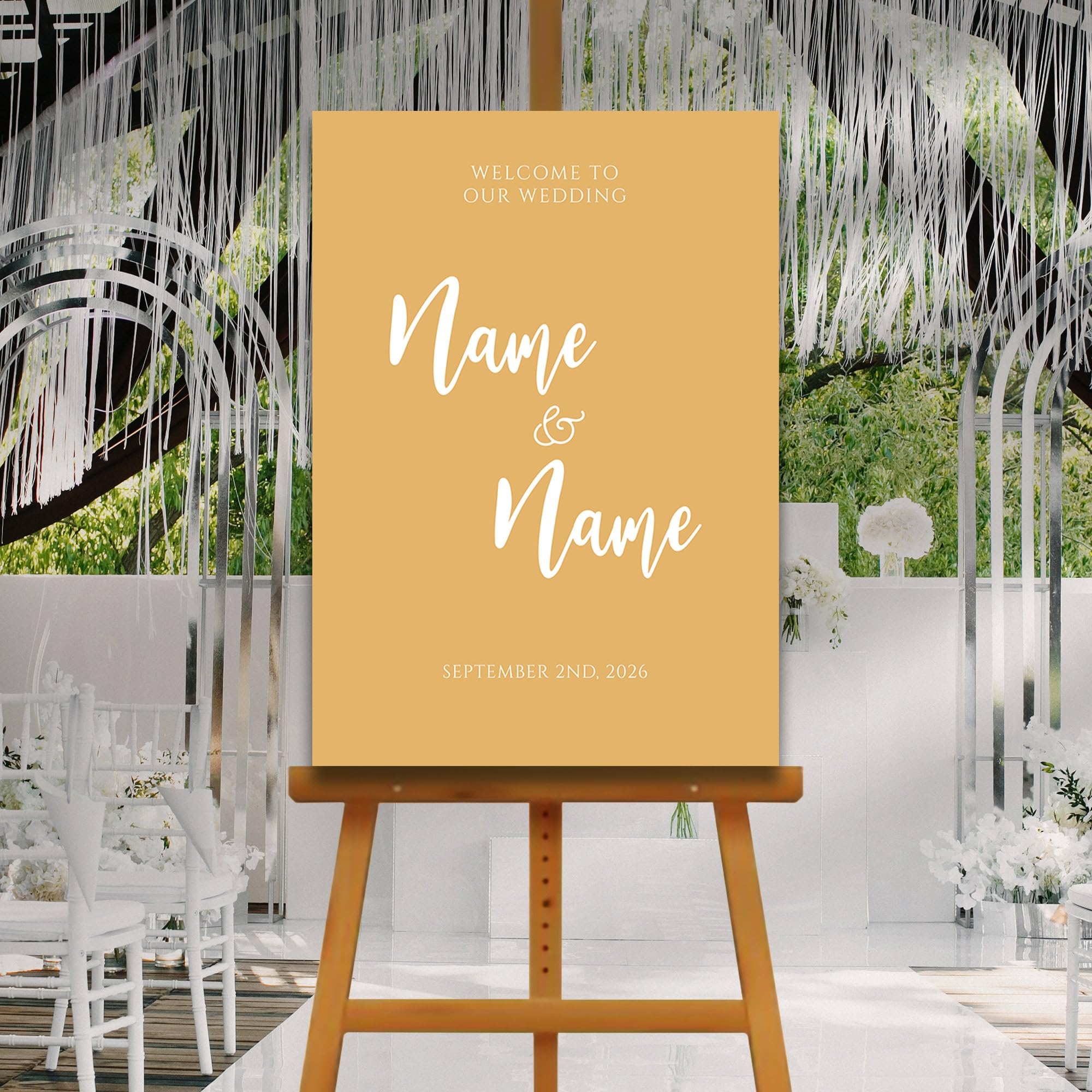 Muted Welcome Wedding Sign, Custom Colours, A1, A2, A3 or A4, Minimalist Wedding Welcome Sign, Modern Welcome Sign, Modern Calligraphy Sign