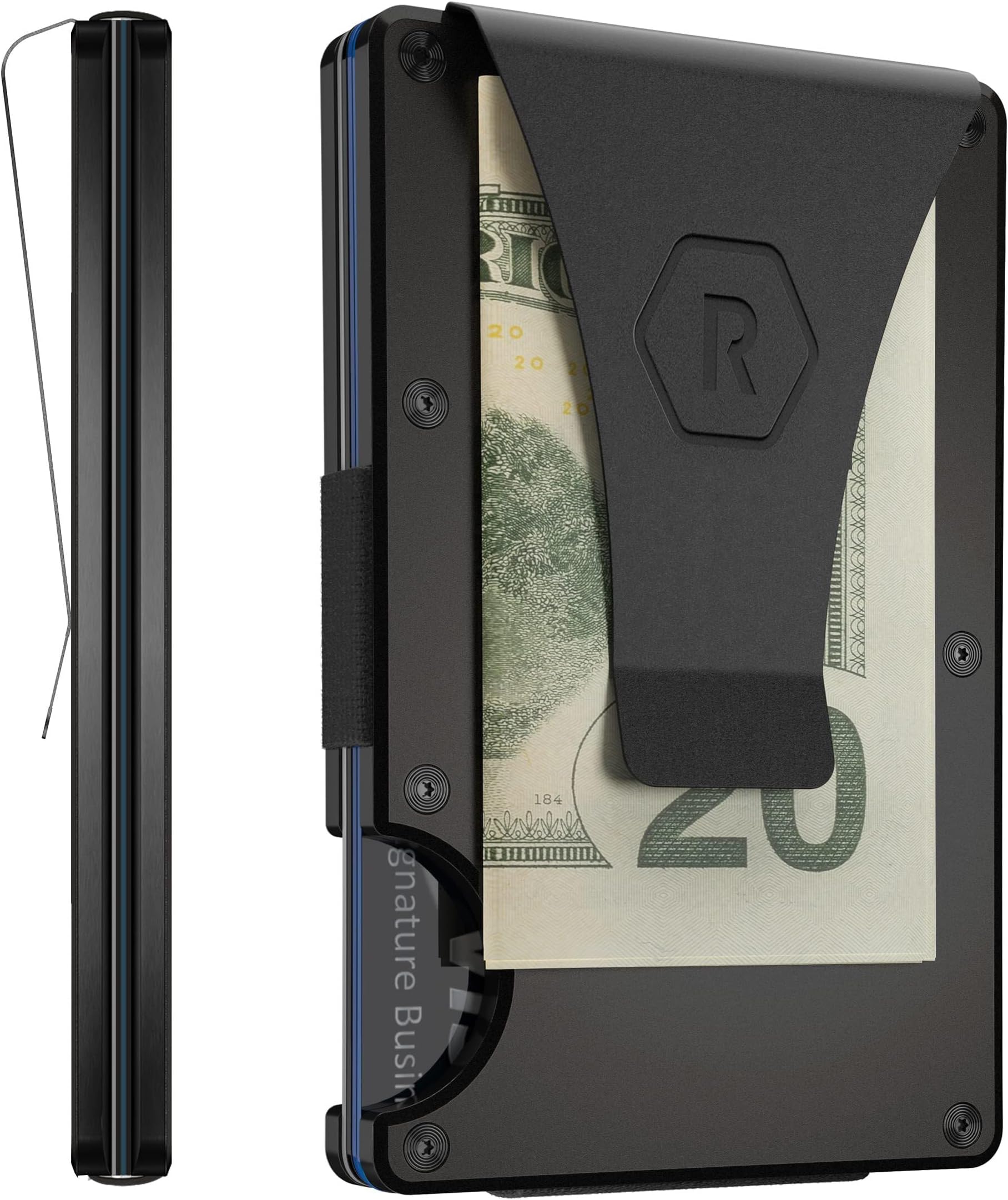 The RidgeRidge Wallet - Royal Black: Money Clip