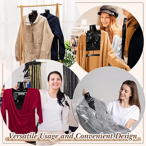 Miniatura 4 de Suzile 12 piezas de maniquí colgante para mujer, colgador de maniquí femenino, forma de vestido de cuerpo de plástico, espalda hueca, parte superior