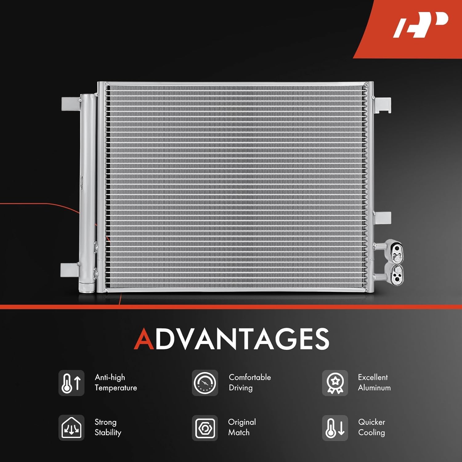 A-Premium Air Conditioning A/C Condenser Compatible with Chevrolet Corvette 2014-2019 V8 6.2L, Replace# 20979403