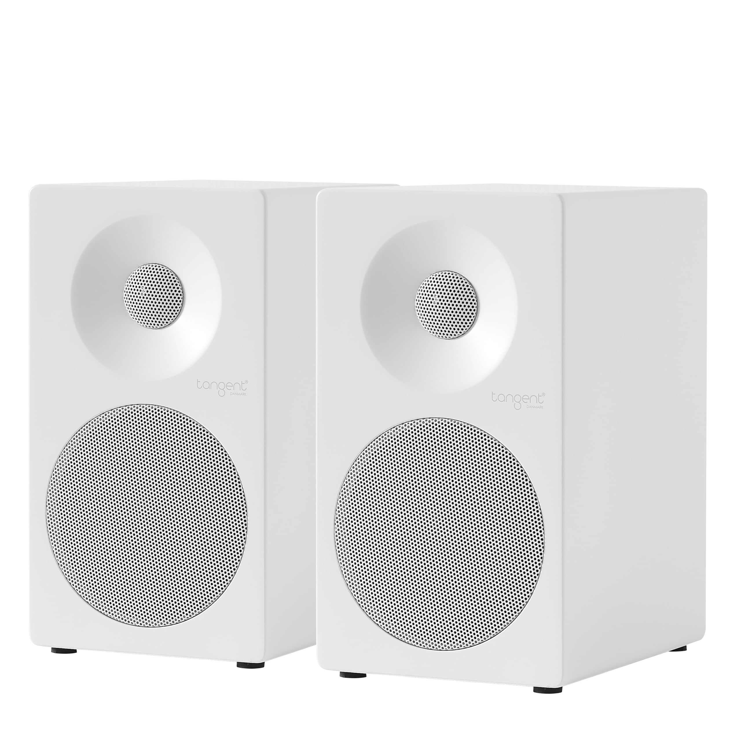 Tangent Spectrum II X4 par de altavoces para estantería, color blanco - Diseño compacto, estilo danés, sonido equilibrado