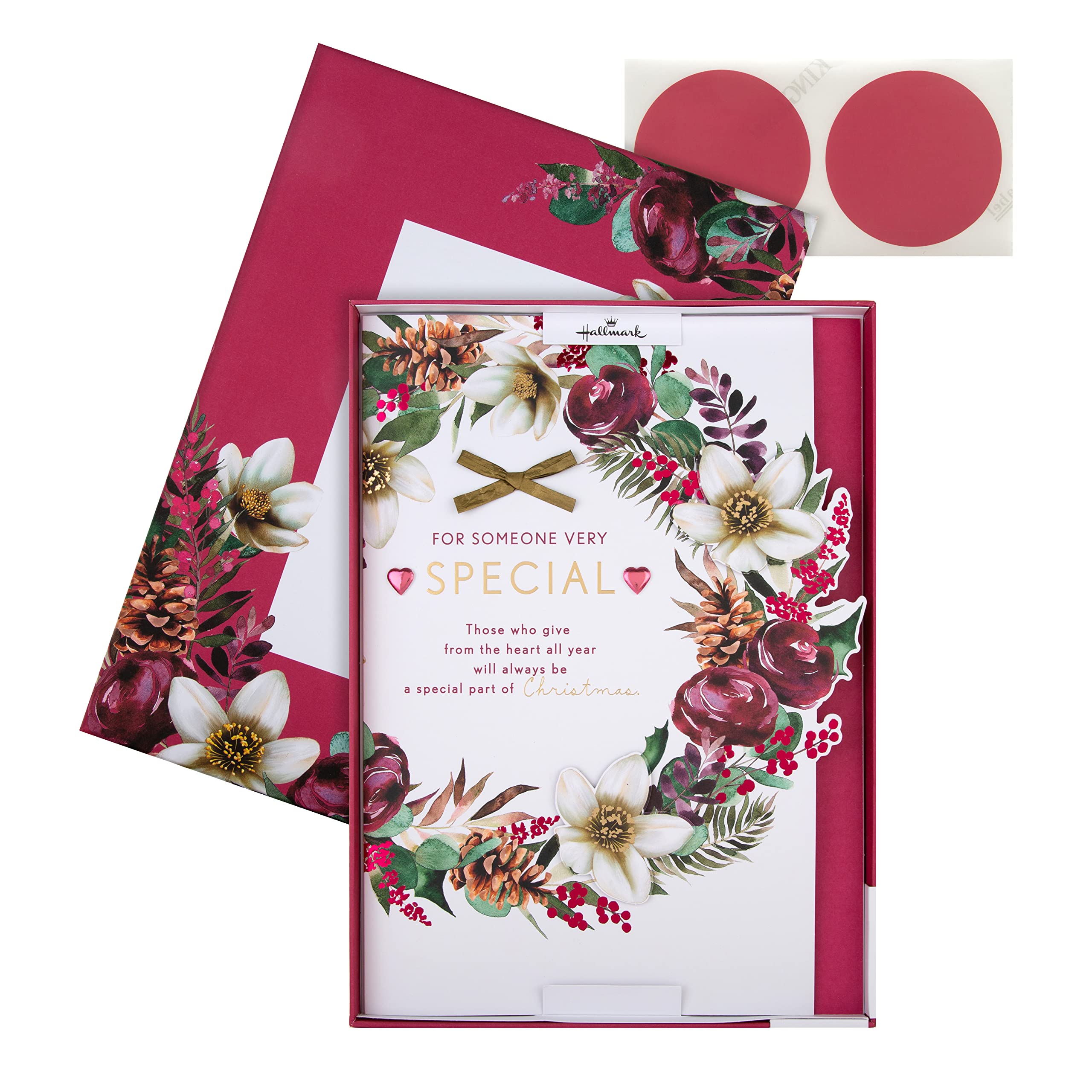 Hallmark Boxed Christmas Card for Someone Special - Traditional Wreath and Verse Design