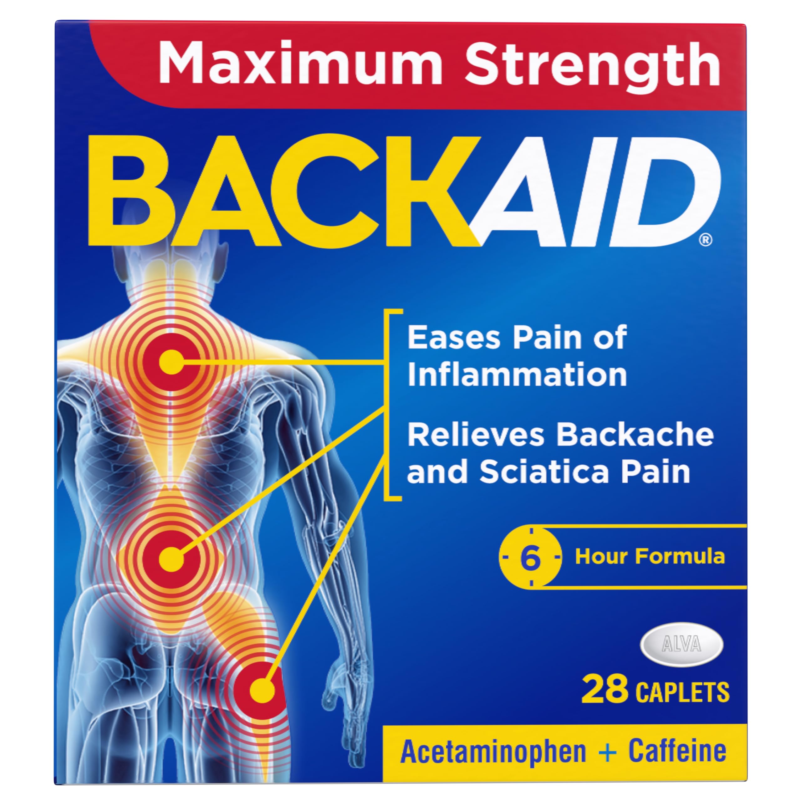 Backaid Maximum Strength Backache & Sciatica Pain Relief, 38 Count — Amazon image 8