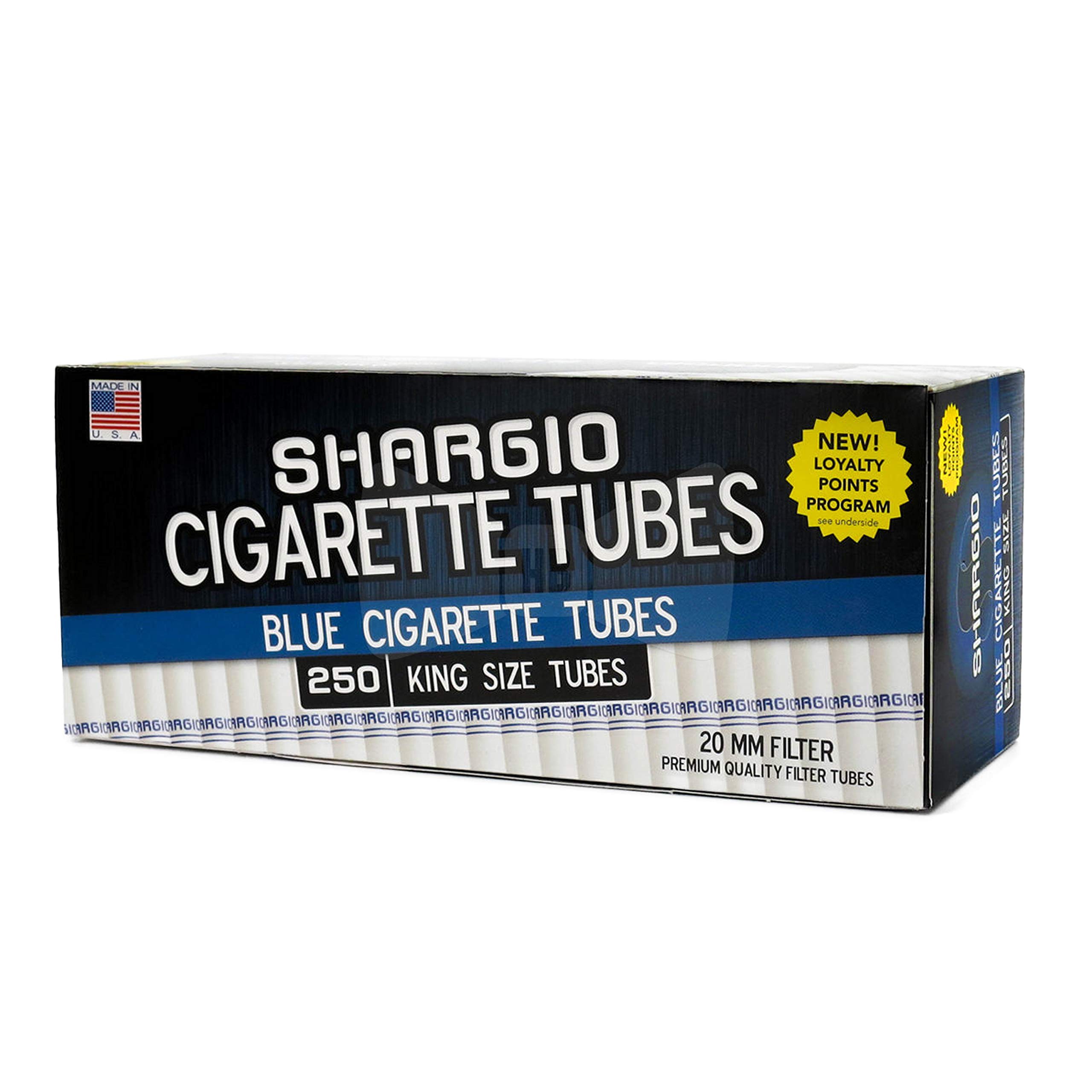 Shargio Blue 100's 250 Count Filter Tubes Amazing Test Which Connects Your Choice Comes with - Pack of 4