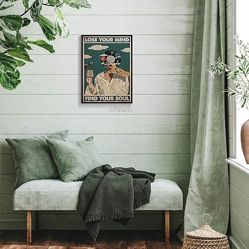 Miniatura 5 de Vintage Lose Your Mind Find Your Soul Poster Mental Health Quote Canvas Wall Art Trippy Posters Cool Unique Music Girl Print Painting Abstract Wall