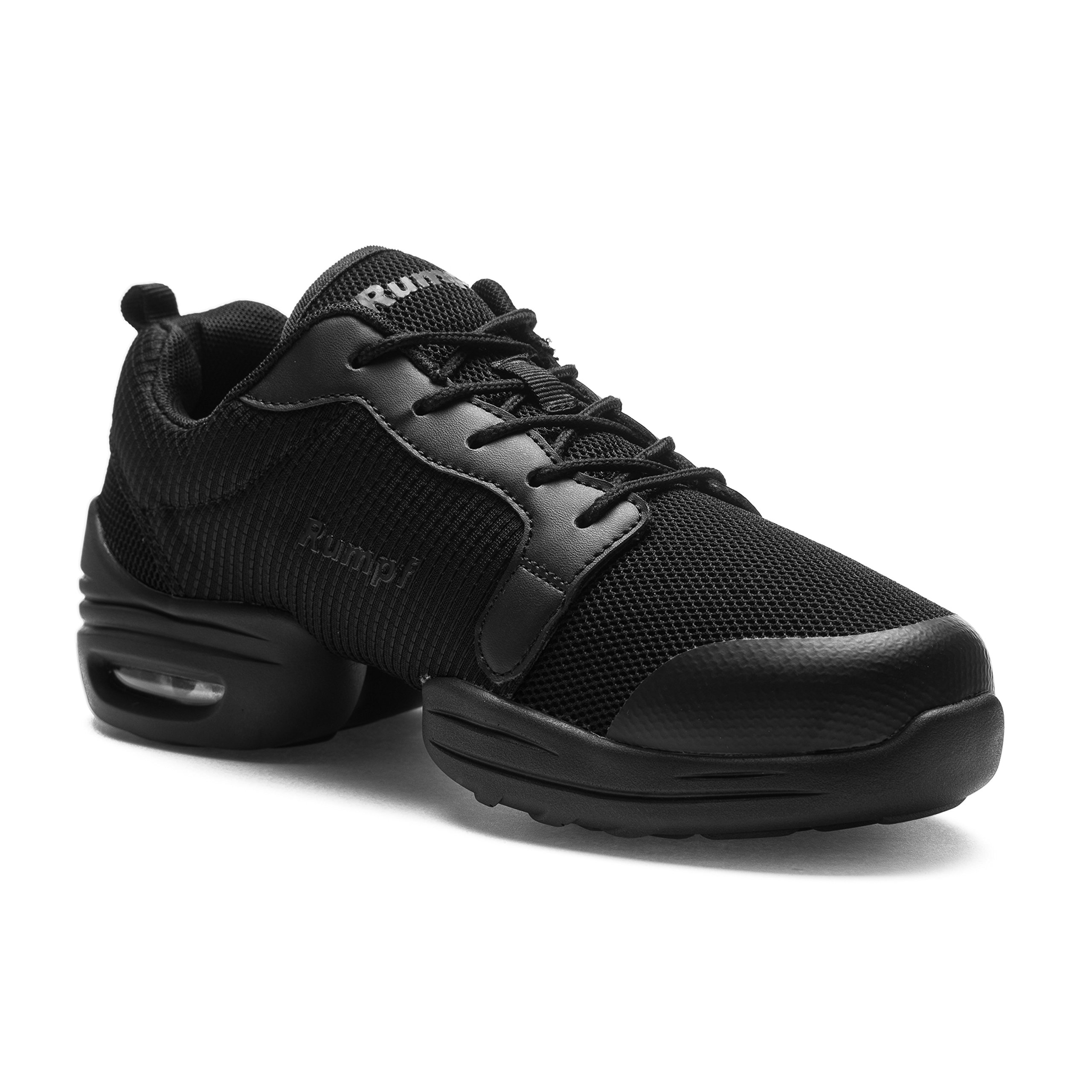 Rumpf 1516 Pebble Unisex Jazz Hip-Hop Training Salsa Danza Sneaker Traspirante Nero