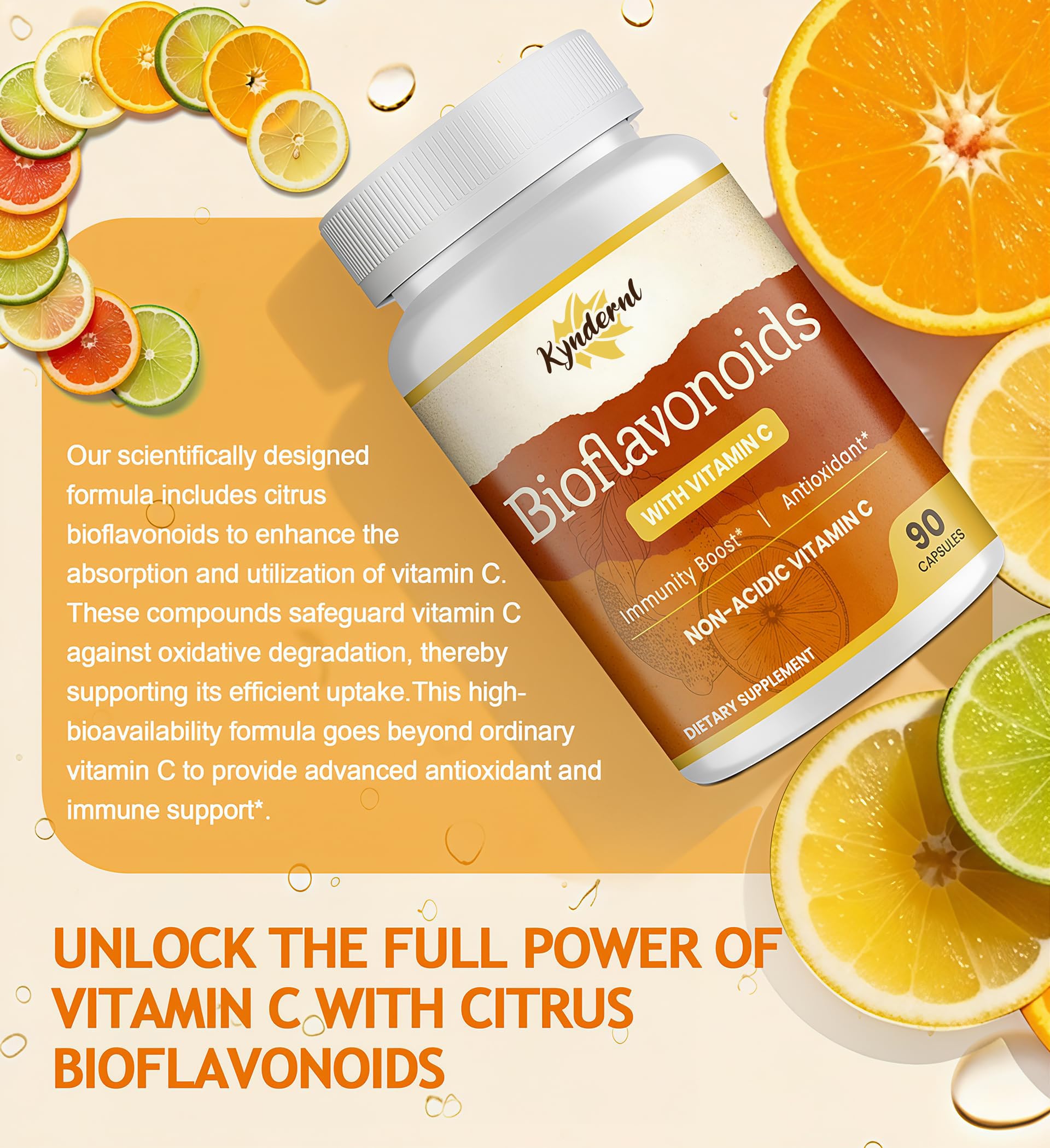 Immune Non-Acidic VIT C & Bioflavonoids, 1000mg, 90 Vegan Capsules — Amazon image 4