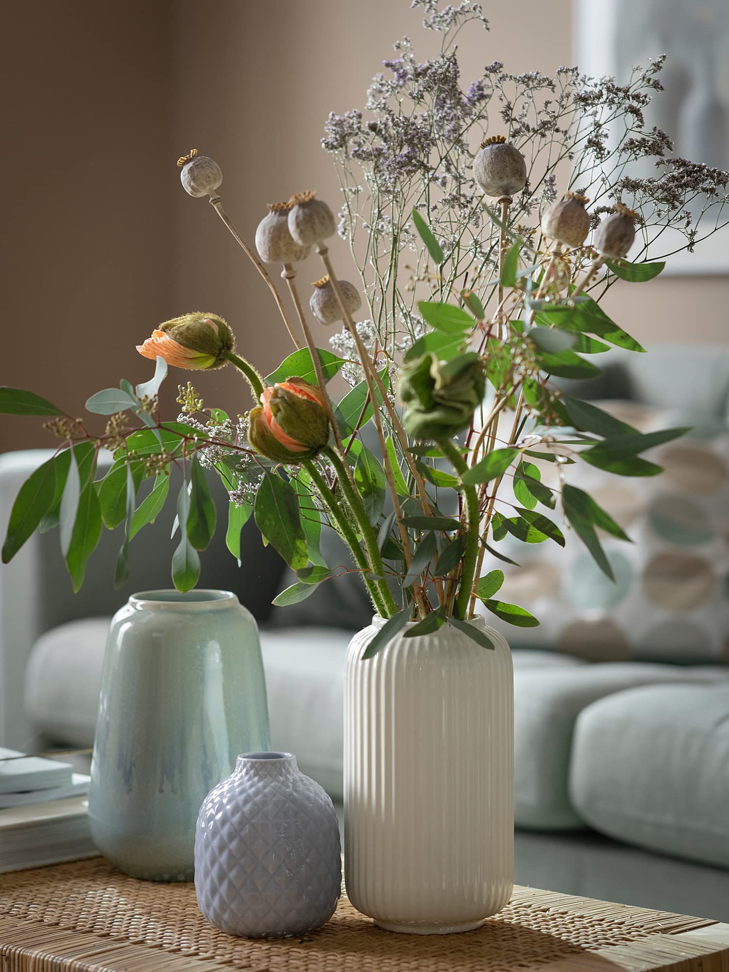 IKEA STILREN Vase, weiß, 22 cm
