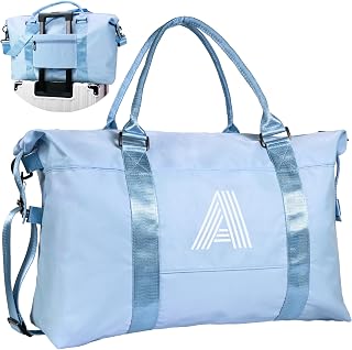 Essentials for Teen Girls, 6 7 8 9 10 Year Old Girl Gifts-Girls Girly Stuff Travel Duffel Bags, Dance Gift Sports Bag, Personalized Weekender Bags Overnight Bag, Girl Must Haves (Letter A)