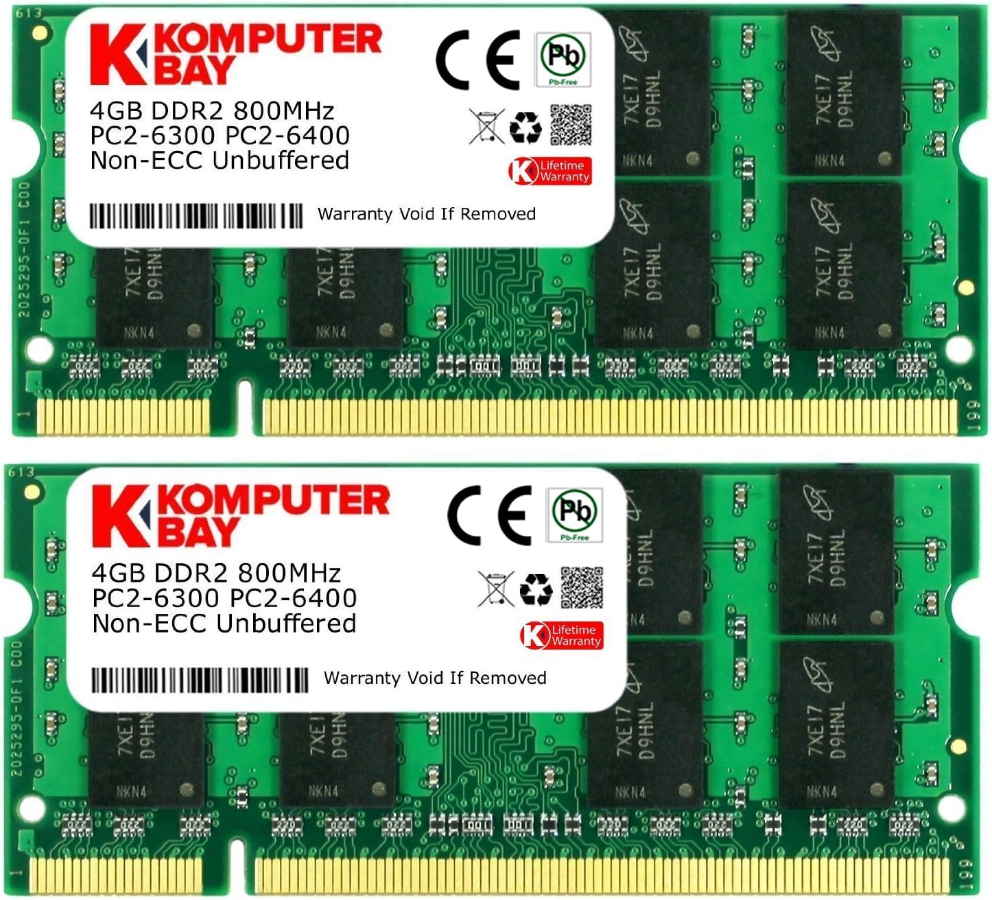 8 GB (2 x 4GB) PC2-6400 DDR2-800 SoDIMM Dual Channel Laptop Memory Kit