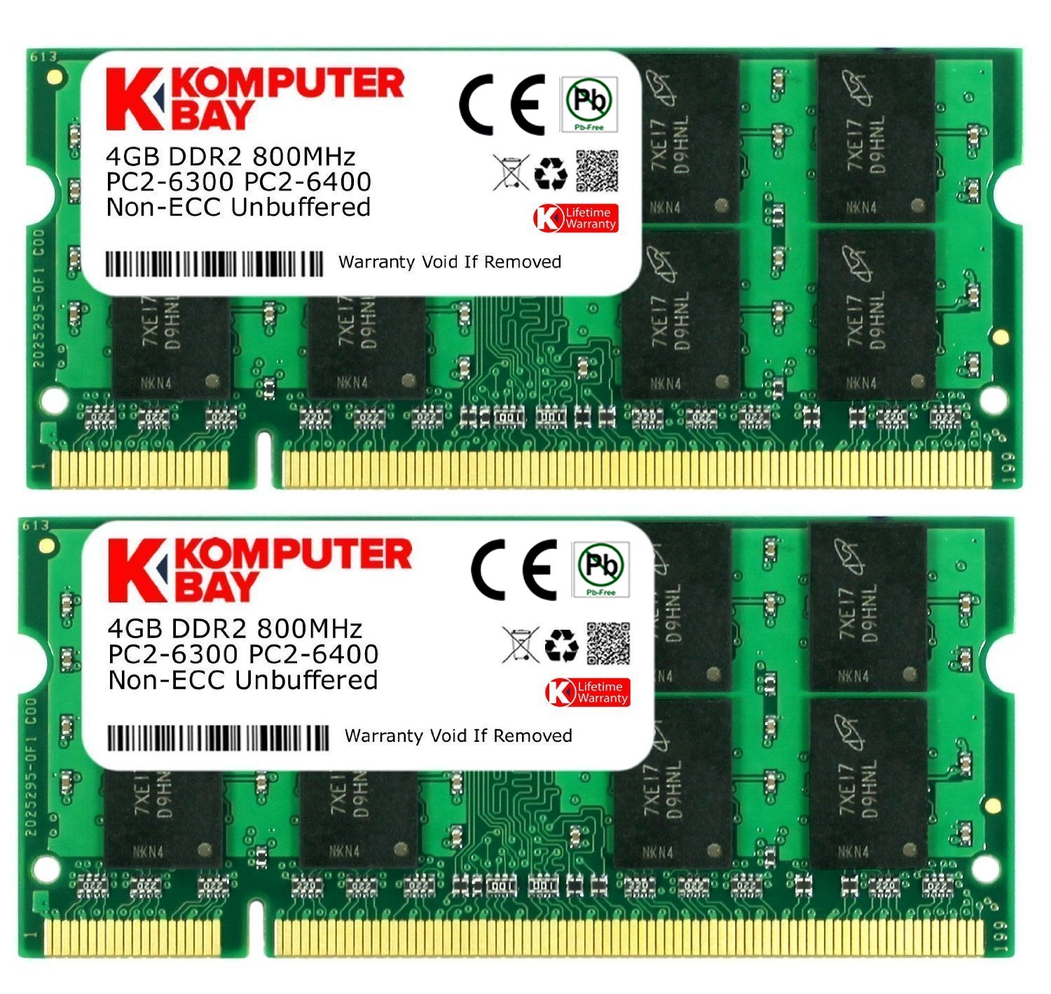 8 GB (2 x 4GB) PC2-6400 DDR2-800 SoDIMM Dual Channel Laptop Memory Kit