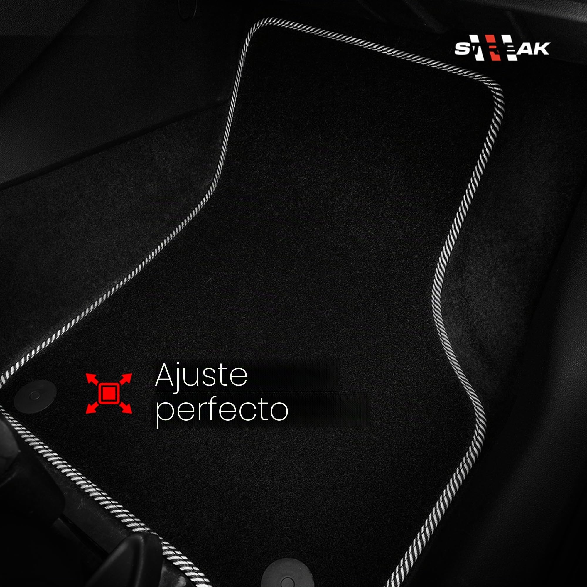 MOTOS alfombrillas coche de velours standard adecuado para Ford S-MAX I 2006-2015 7 pasajeros - Standard, Tejido, Gris - Experimenta un nuevo confort de conducción con un juego de alfombra de coche de