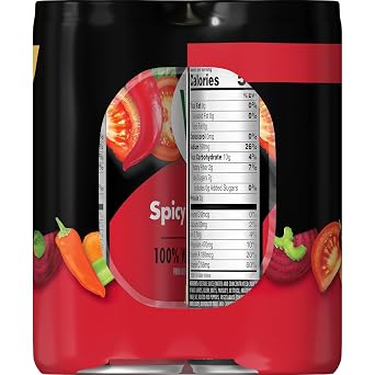 V8 Spicy Chipotle 100% Vegetable Juice, 8 fl oz Can (6 Pack)