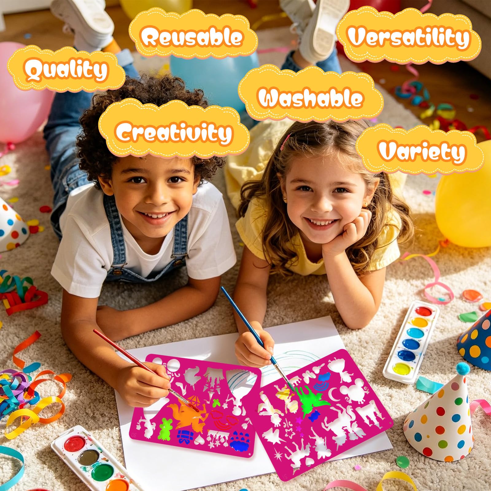 Kids Drawing Stencils - 32 Piece Set -5