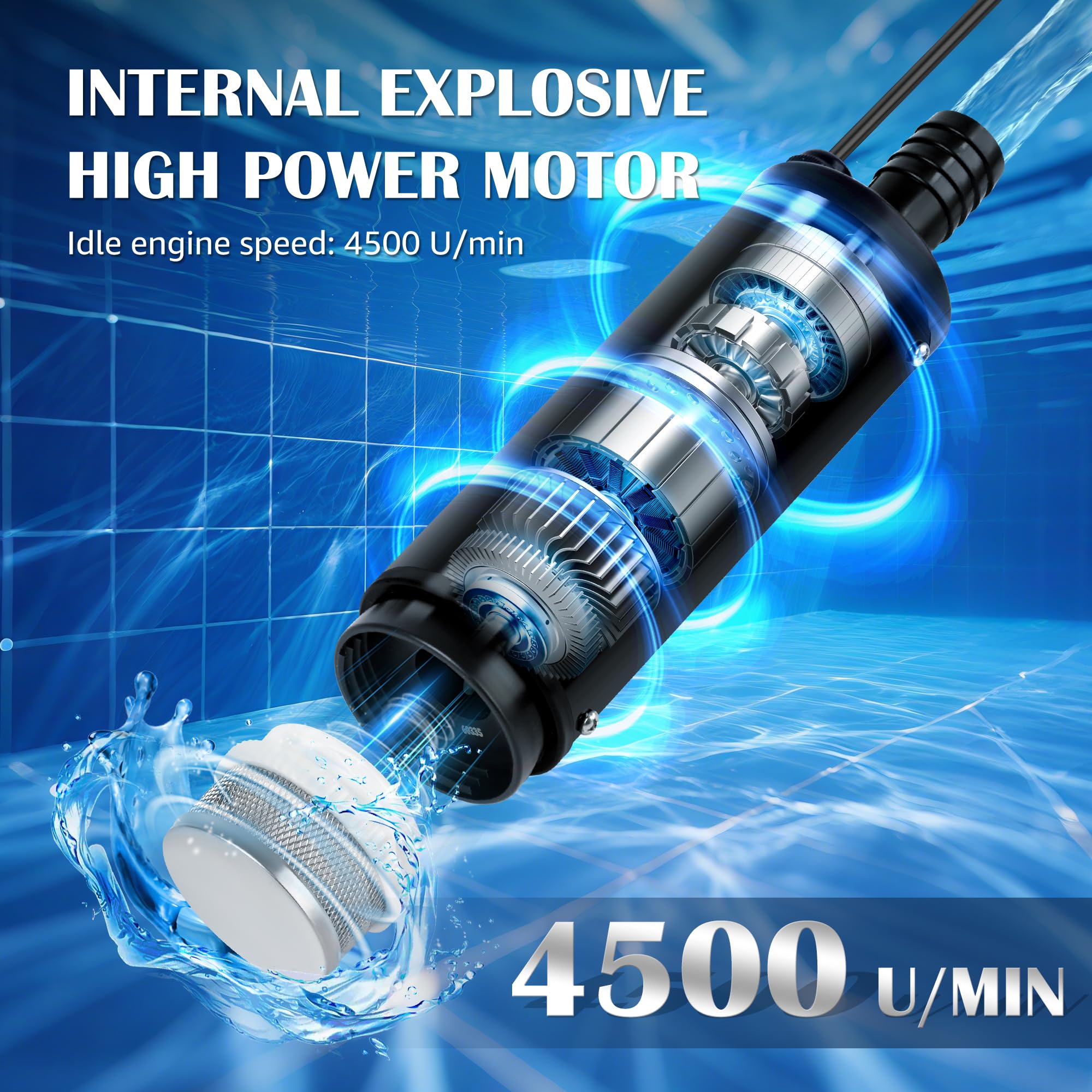 Pompe à Eau Portable pour Batterie Makita 18V, Pompe a Eau Portable Sans Fil Débit de 30 L/min Idéale pour Piscines, Arrosage du Jardin, Lavage de Voiture, Flaques d’Eau et Camping (Sans Batterie)