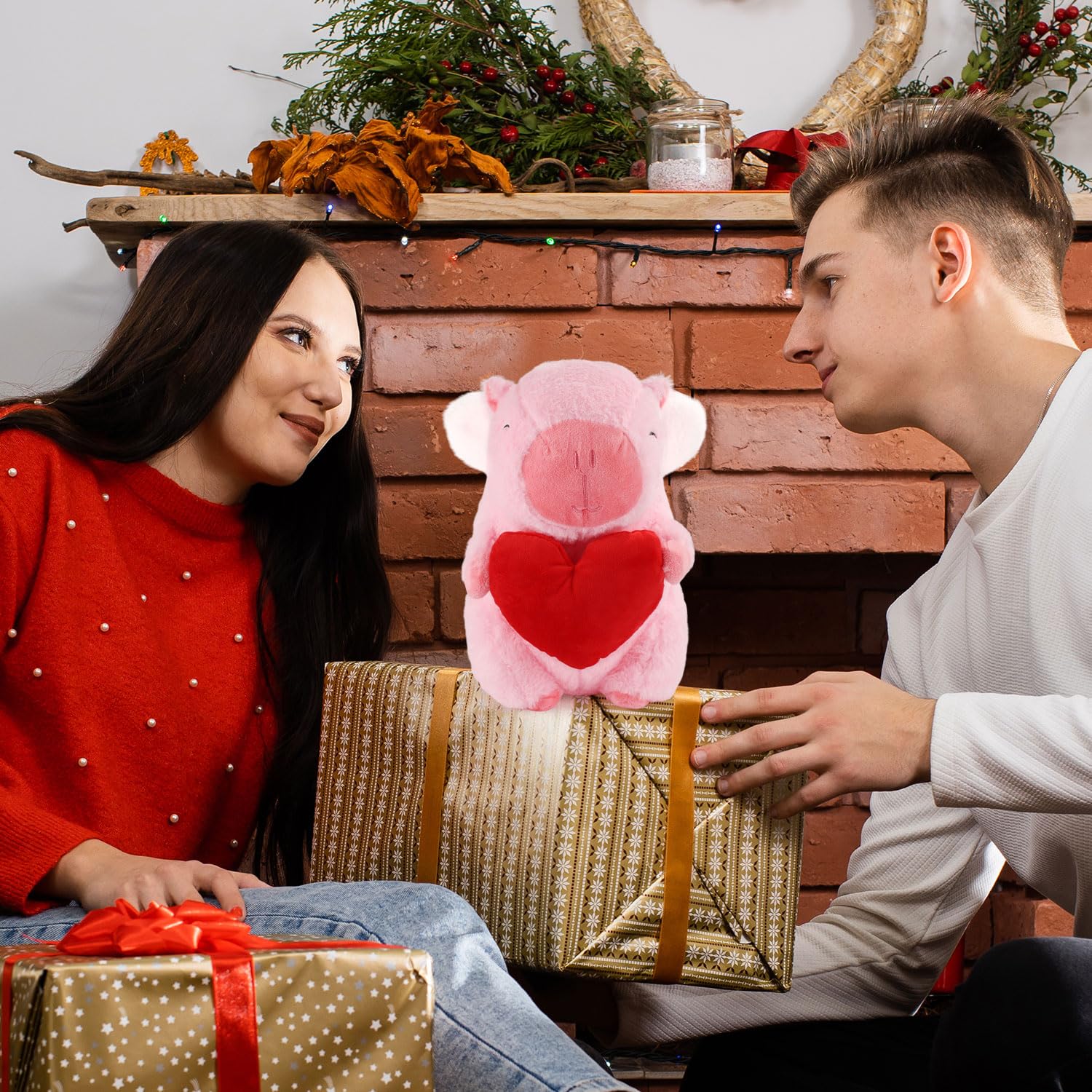 Rosa Capybara Plüschtier Mit Herz – Kuscheliges Valentinstags-Geschenk Für Sie