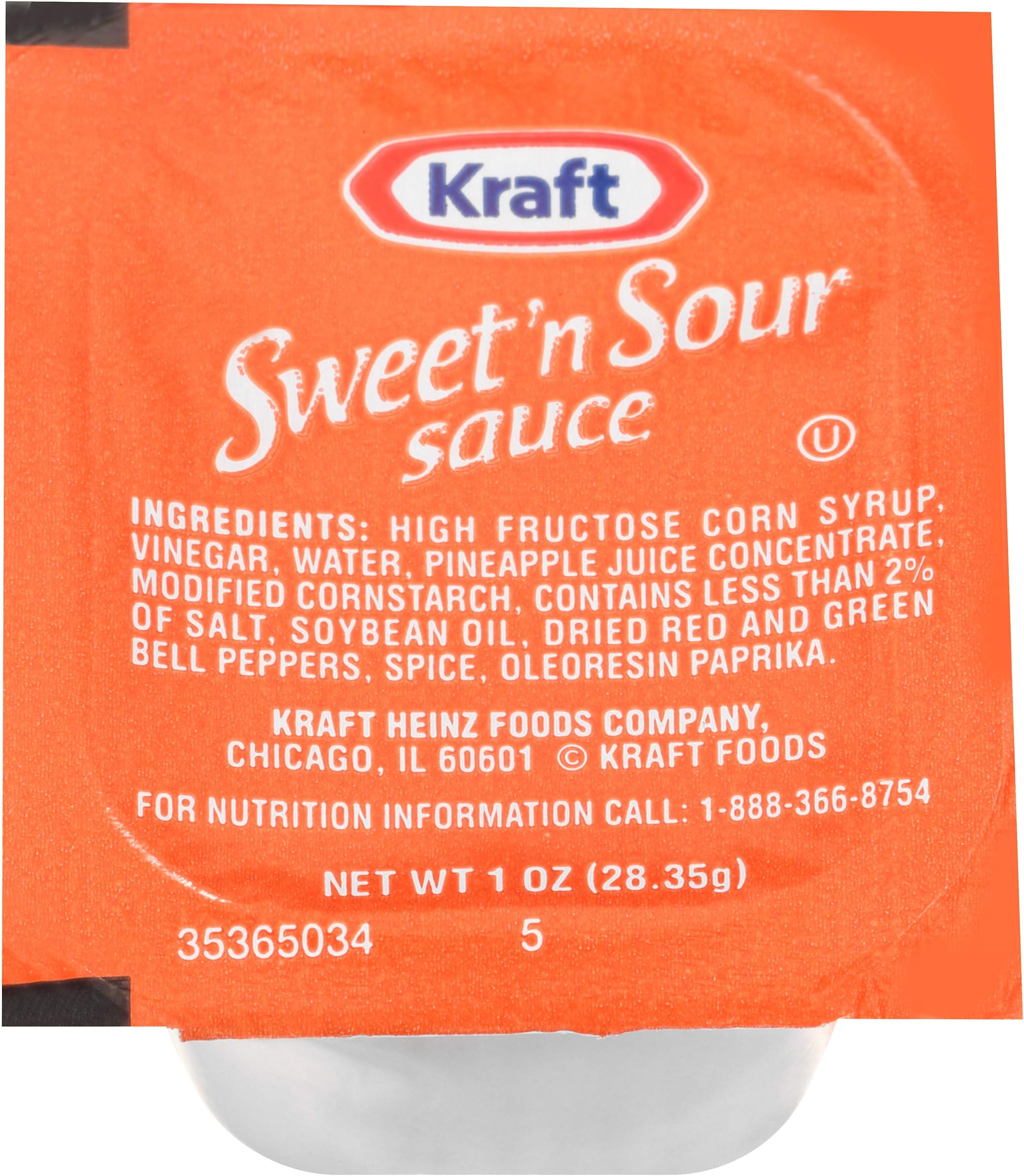 Kraft Sweet & Sour Sauce Single Serve Packet (1 oz Packets, Pack of 100) Sweet