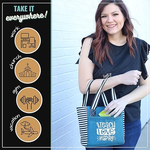 Miniatura 7 de Bolsa de almuerzo para profesores para el trabajo, regalos para profesores para mujeres, bolsa para profesores, mejor regalo para el día de