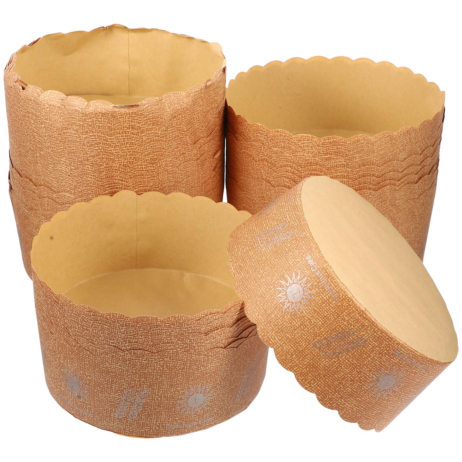 100 Braune Cupcake Papierförmchen aus Papier Hitzebeständig und Formstabil Kreative Backbecher zum Backen für Hochzeitstortendeko