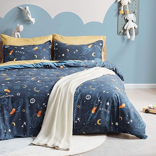 Miniatura 2 de SLEEP ZONE - Juego de funda de edredón para niños, 2 piezas, microfibra cepillada ultra suave con 1 funda de almohada de fácil cuidado, cierre de