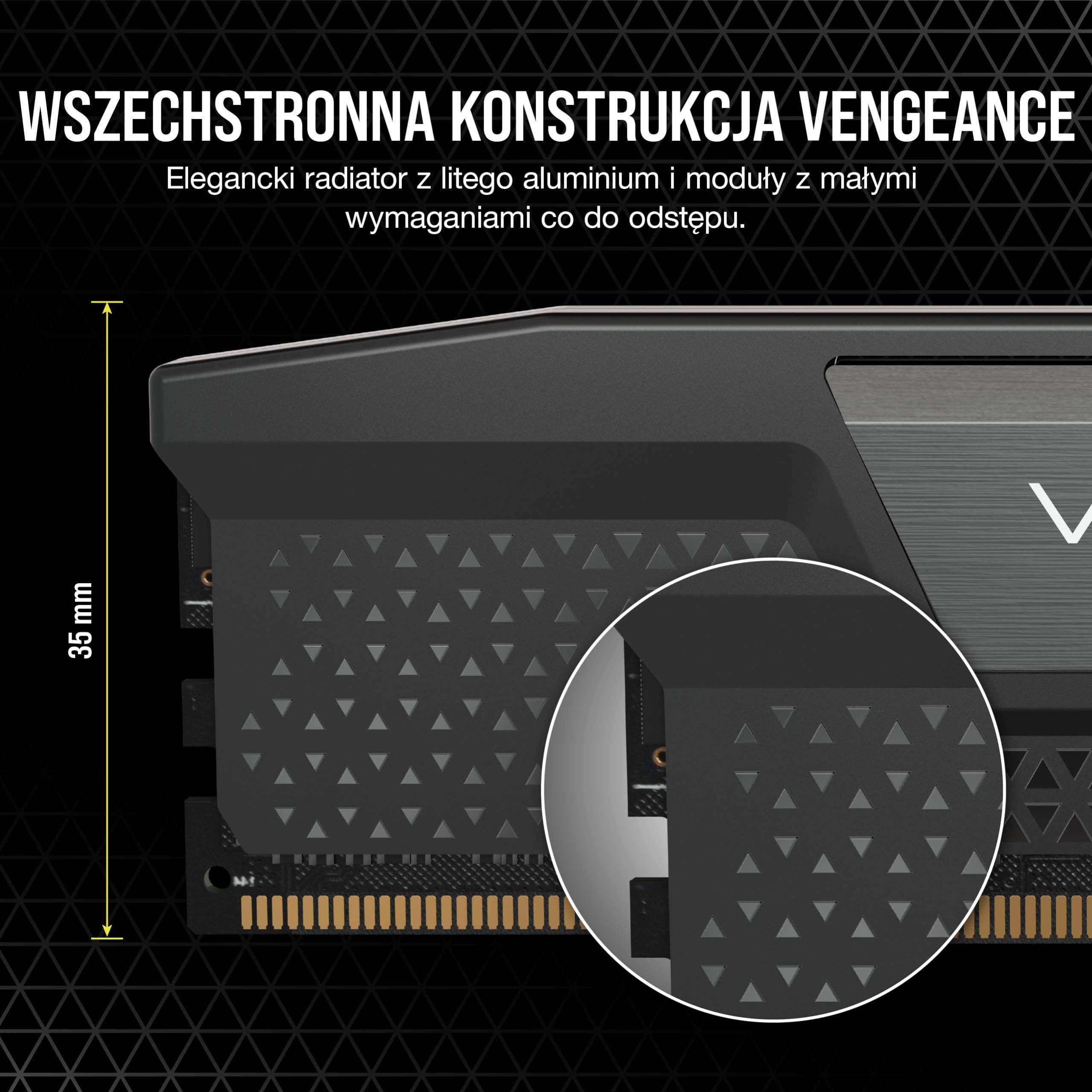 CORSAIR VENGEANCE DDR5 RAM 16GB (1x16GB) 5200MHz CL40-40-40-77 1.25V Intel XMP 3.0 RAM do Komputera – Czarny (CMK16GX5M1B5200C40)
