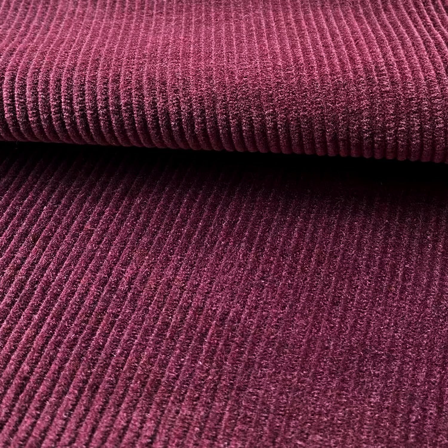 1.5 Yard Corduroy Fabric,98% Cotton 2% Spandex Fabric by The Yard in Solid Color,Air Washed Fabric,60 Inches Wide Width,Soft Fabric Material for Sewing Material Apparel Cloth,Wine Red Color