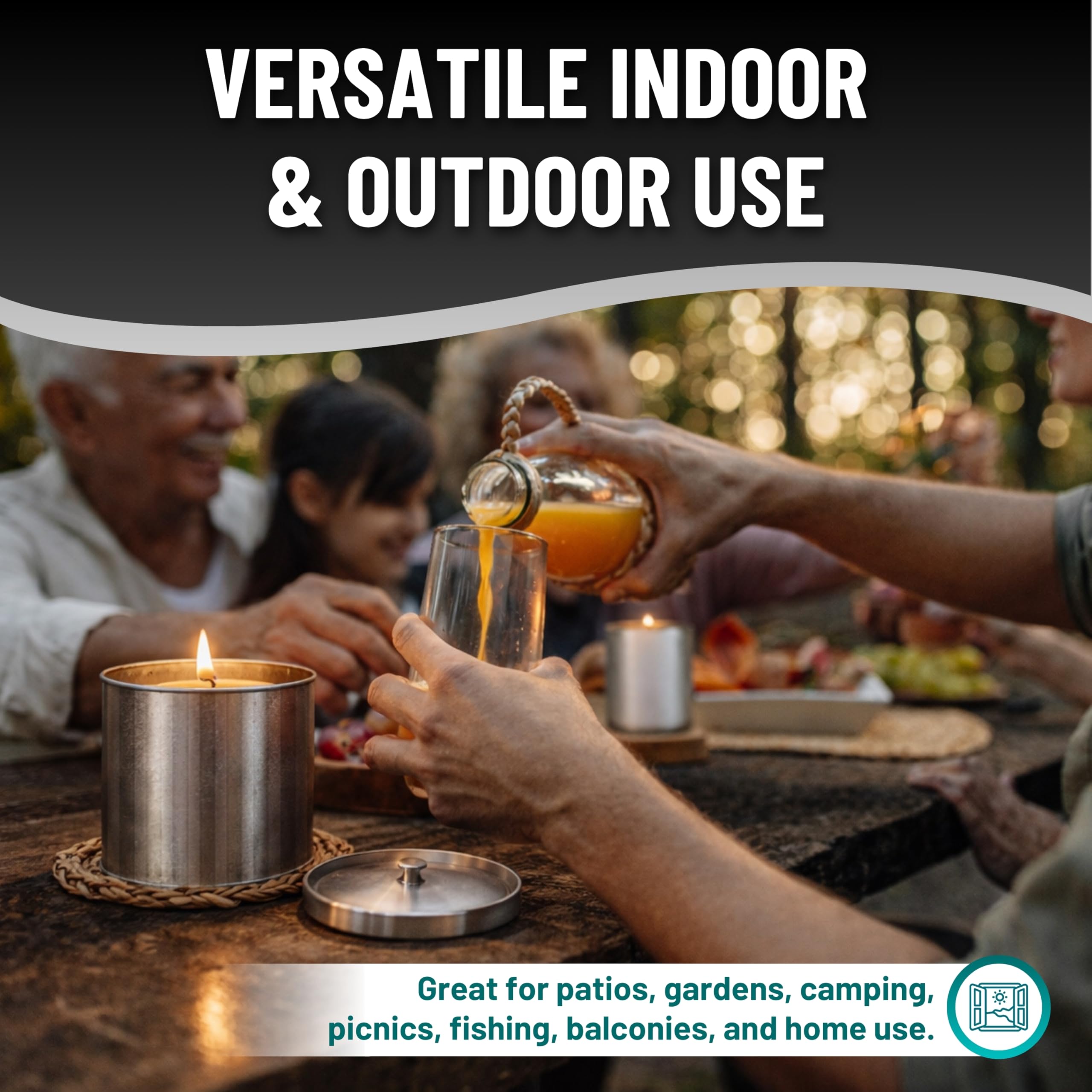 Confezione da 2 candele profumate alla citronella, 680 g, per interni ed esterni, a lunga durata, per patio, campeggio, giardino, decorazione per la casa e regalo