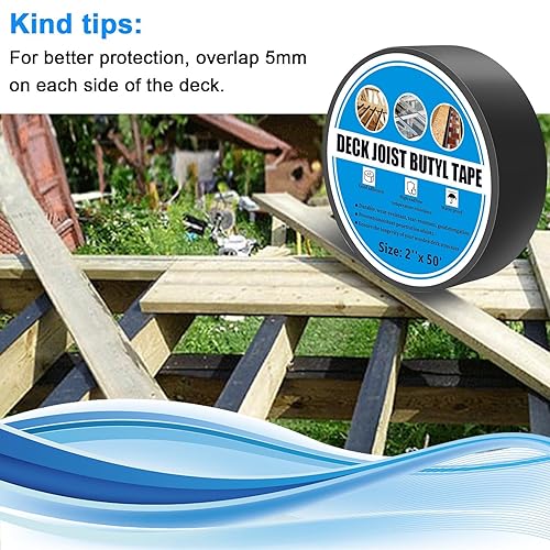 Miniatura 7 de REEPLAR (10 rollos) Cinta de butilo de vigueta de cubierta de 2 pulgadas x 50 pies, sello impermeable fuerte mejorado y cinta resistente a la