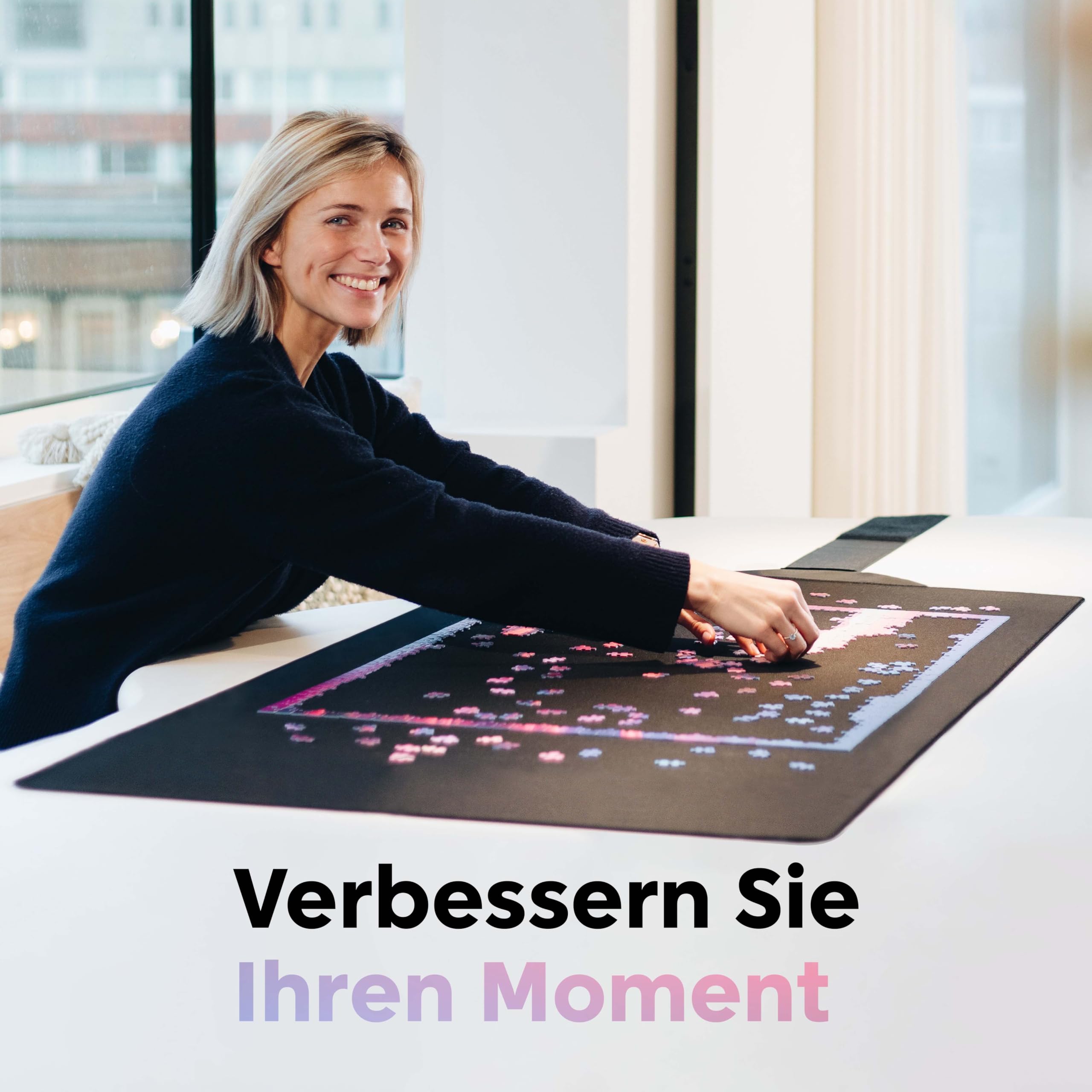 Puzzlup Puzzlematte 95 x 150 cm Premium Puzzle Rolle für 3000 Teile