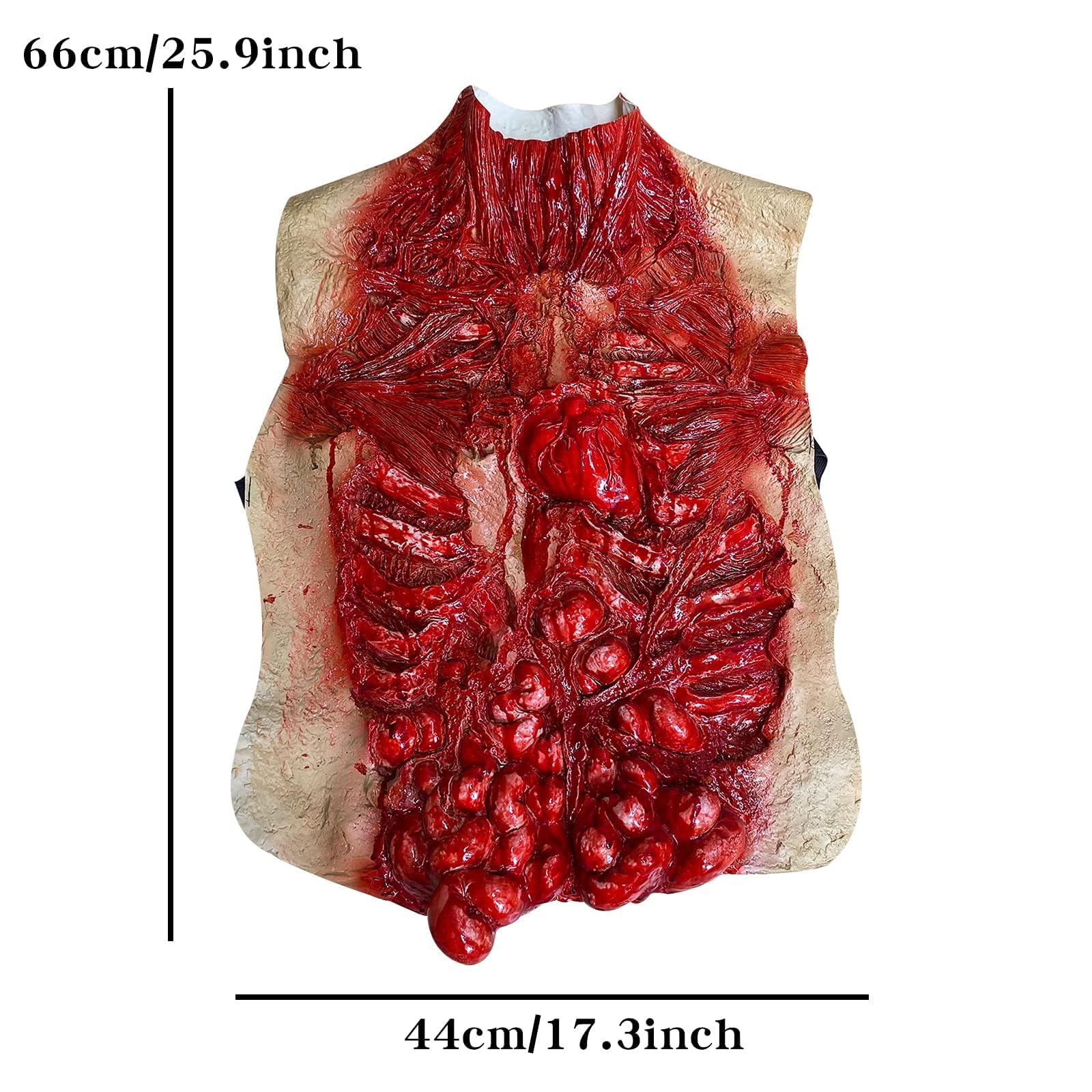 Makoike Halloween Bloody Props Body Parts Costume Intestine Torso Chest Fake Dead Body Scary Zombie Halloween Decor Props - Image 3
