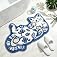 Softania Cute Cat Bath Mat - Fun Bathroom Rug for Cat Lovers, Cute Bathroom Decor, Soft Absorbent Microfiber Bath Rug, Machin