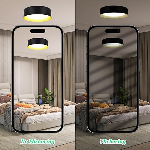 Miniatura 6 de Luces de techo de montaje empotrado, lámparas de techo LED, equivalente a 300 W, 2600 lúmenes, 5CCT, ajustables, modernas luces de montaje