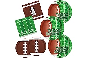 Football Party Supplies Kit Serve 50