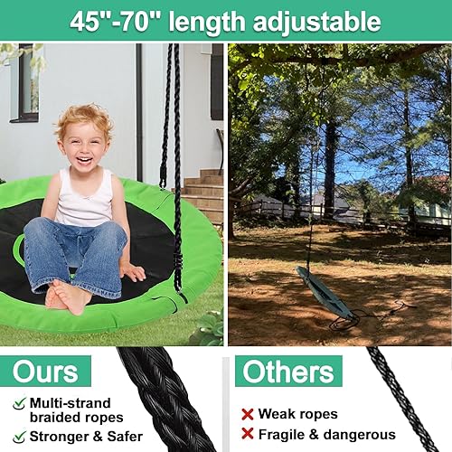 Miniatura 5 de Columpio de platillo para niños al aire libre (6 colores)