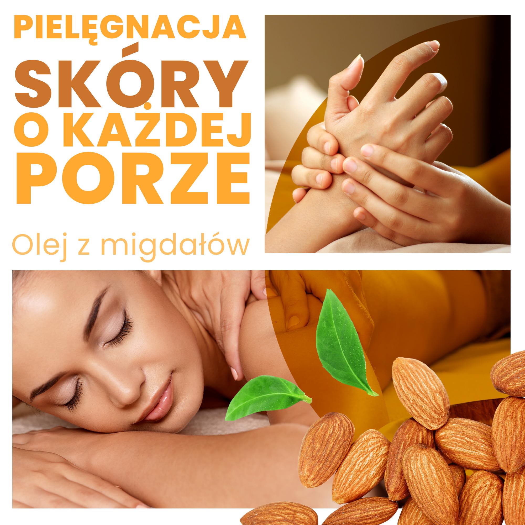 bleu & marine Bretania - 100% Naturalny Olej ze Słodkich Migdałów 200ml | Bez Syntetycznych Konserwantów | Idealny do Masażu | Wszechstronny Krem Nawilżający | Bogaty w Proteiny i Witaminę D