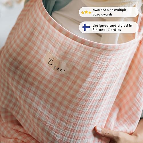 Miniatura 16 de TISU - Funda de lactancia para lactancia materna y bombeo | Funda de cochecito de asiento de automóvil multiusos | Algodón de muselina suave