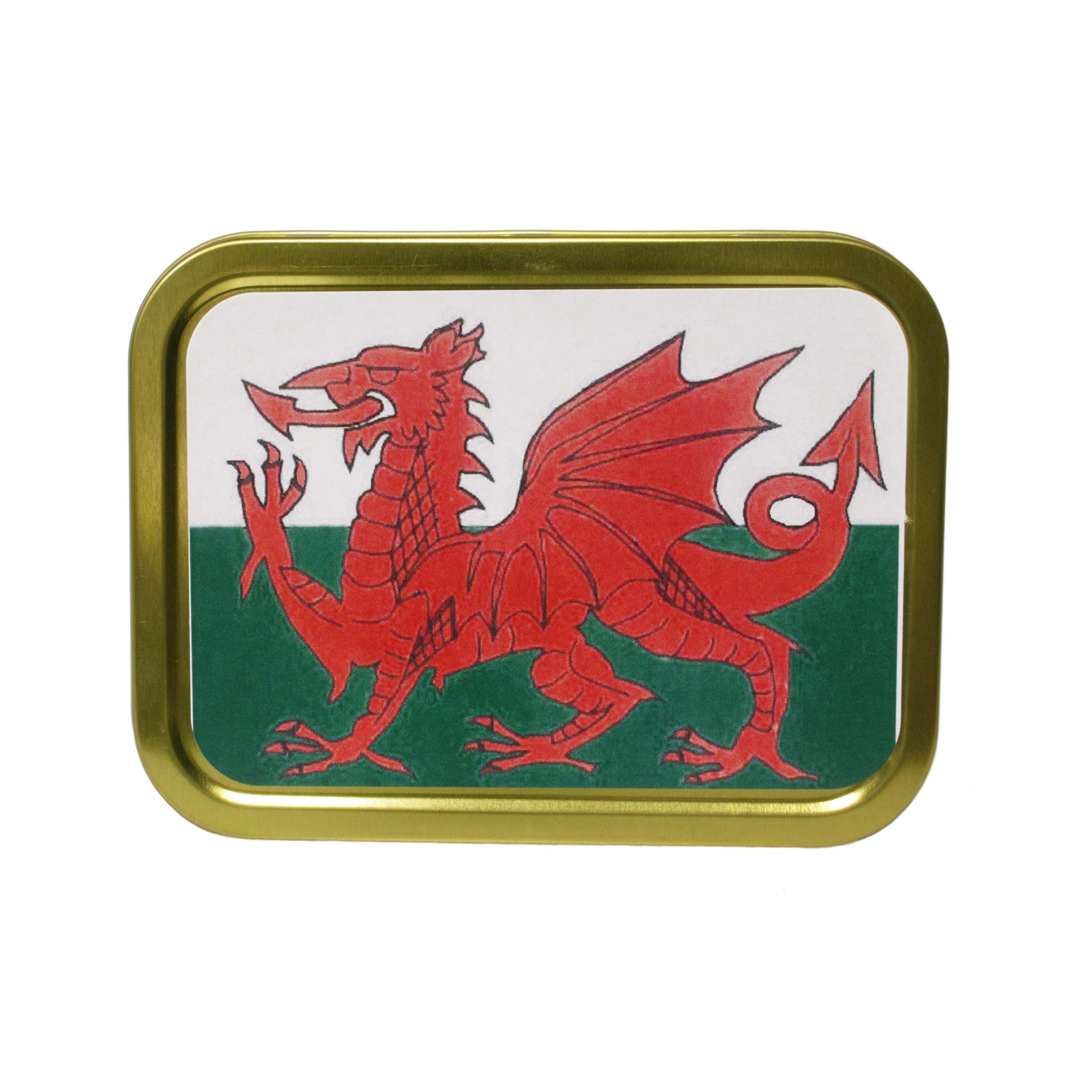 2oz Gold Tobacco tin - Welsh Flag