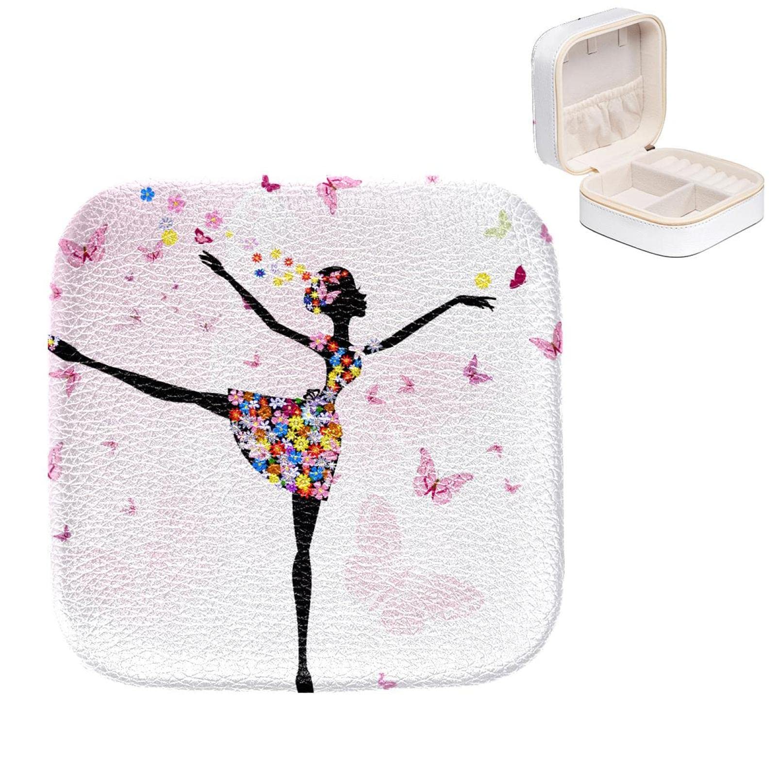 Boîte à bijoux pour femme et fille, organisateur compact bagues et colliers