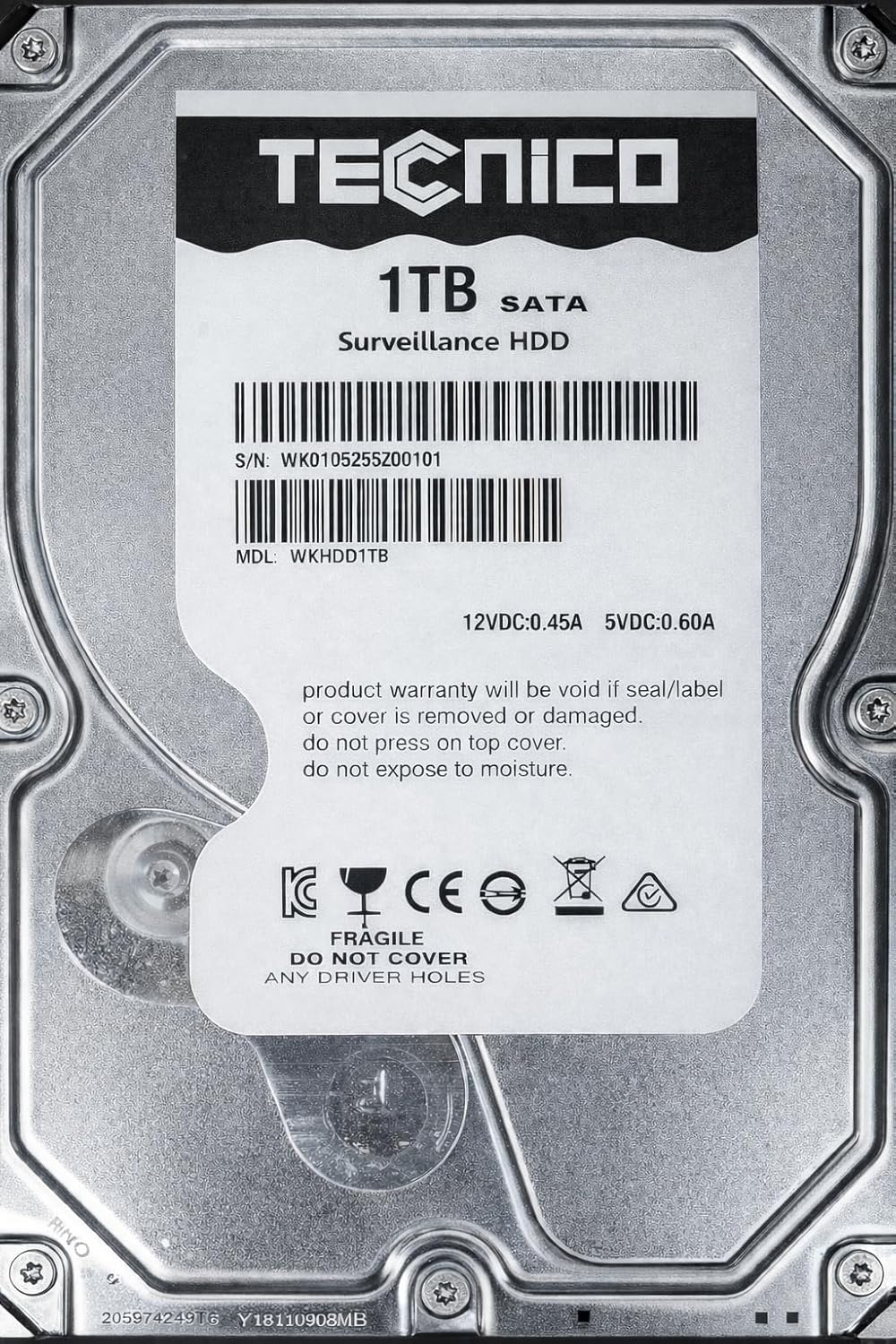 TECNICO Black 1TB 3.5” SATA HDD 1 TB All in One PC’s, Network Attached Storage, Surveillance Systems, Servers Silver SATA Internal Hard Disk Drive (HDD) High-Speed | Durable | CCTV & Desktop Ready