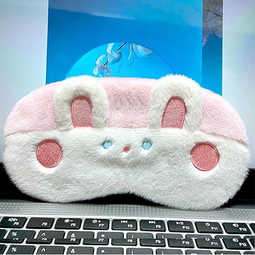 Miniatura 6 de PERFECTSIGHT Mascarillas para dormir, bonitas cubiertas de felpa para dormir, ligeras y ajustables, de piel sintética, para mujeres y hombres, para