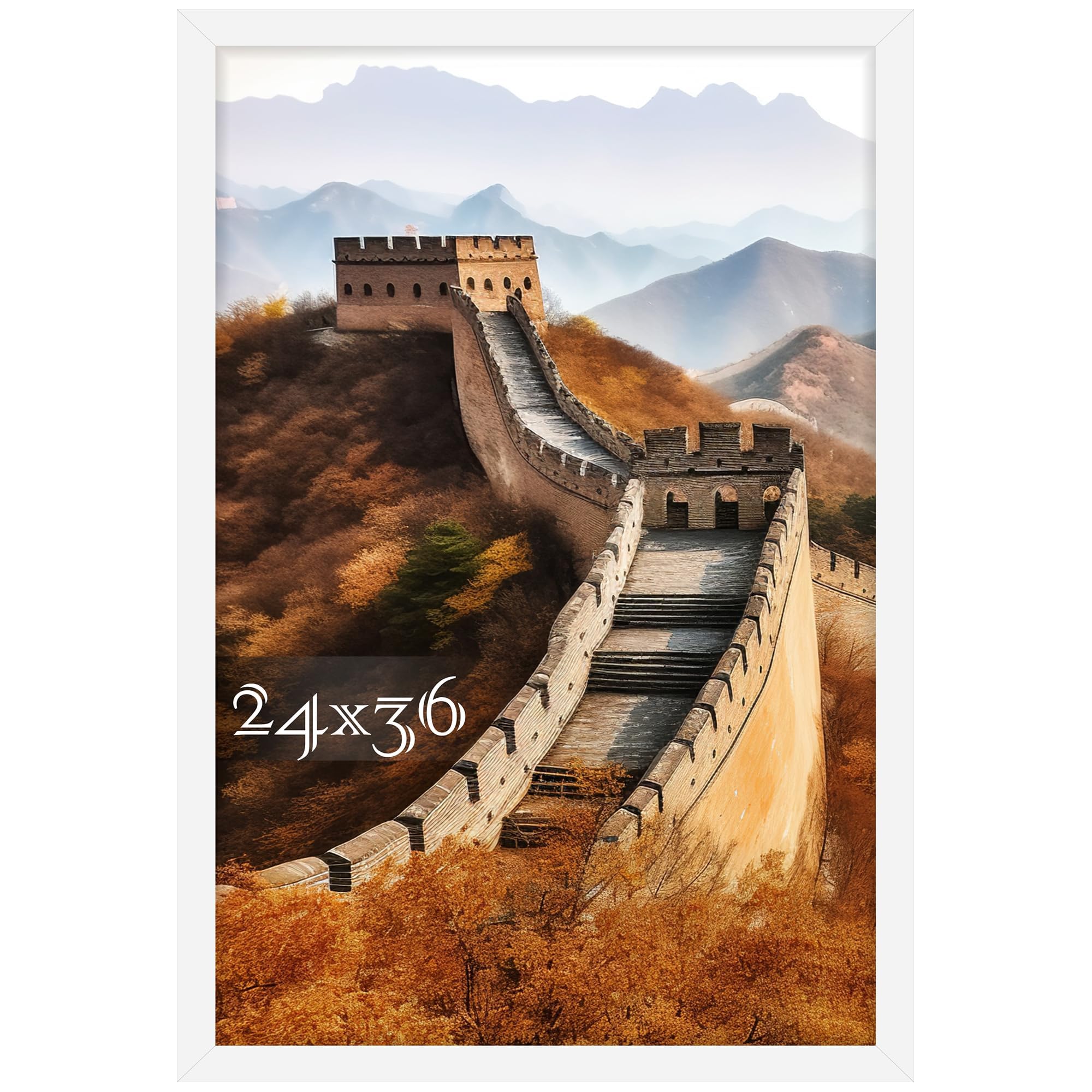 Picrit 24x36 Poster Frame, Picture Frame for Wall Mounting Diaplay, White — image 1