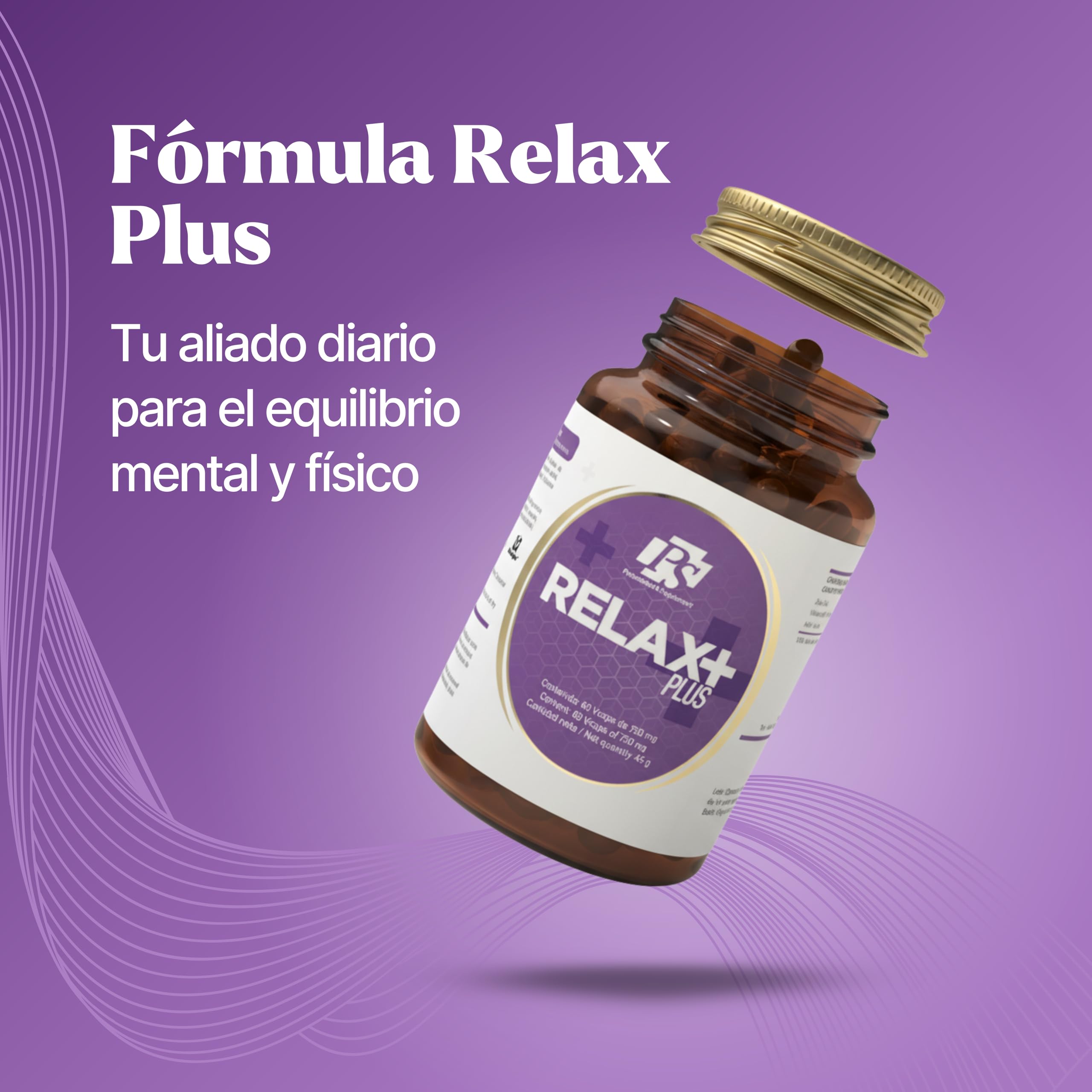 PS Relax Plus - Magnesio, Zinc, Yodo y Vitamina B6 para Fatiga y Cansancio Mental, Apoya el Sistema Nervioso, el Rendimiento Diario y la Función Tiroidea | 60 Cápsulas Vegetales