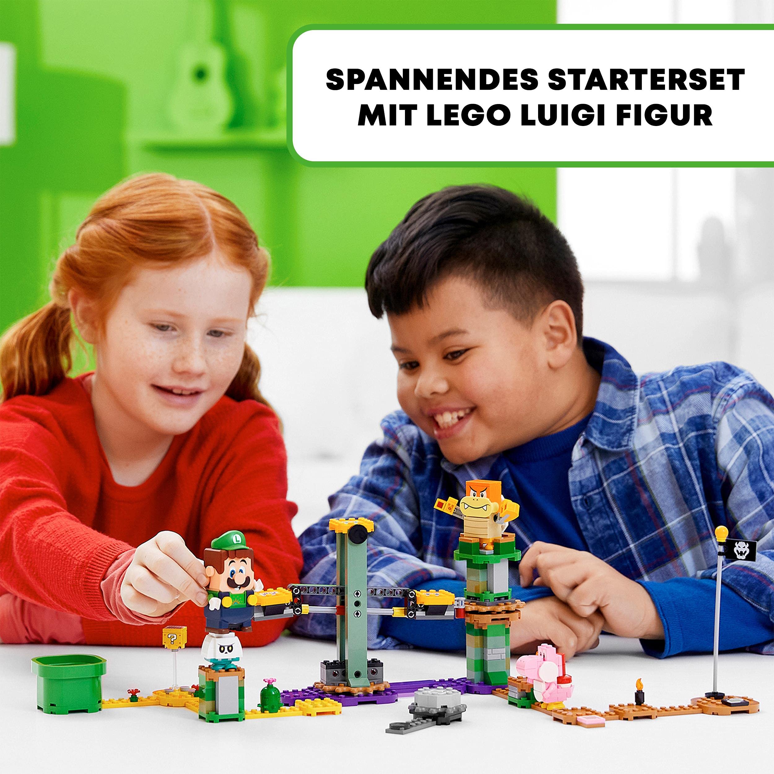 LEGO 71387 Super Mario Abenteuer mit Luigi – Starterset, Spielzeug mit einer interaktiven Figur, modulares Set, Geschenk zu Ostern für Kinder