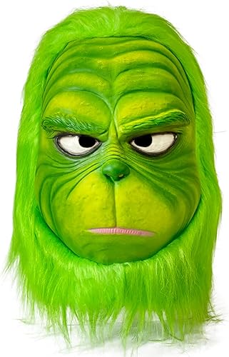 Guantesmáscaras peludas verdes, guantes de monstruo de cosplay para adultos, accesorio de disfraz para Halloween, fiesta de Navidad