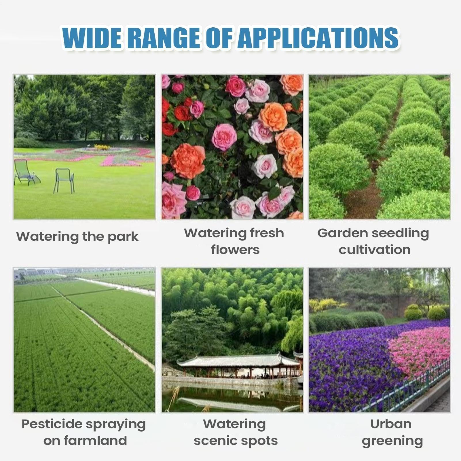 Pulverizador de manguera | 3 modos de pulverización de alta resistencia - Pulverizador de manguera de agua para agricultura, para profesionales, jardineros, césped, árboles, verduras, riego, lavado de